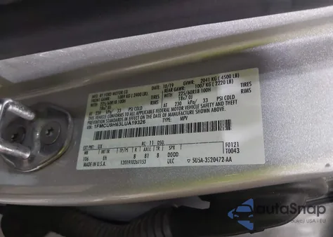 2020 Ford Escape Sel from USA, damaged, VIN 1FMCU9H63LUA19326